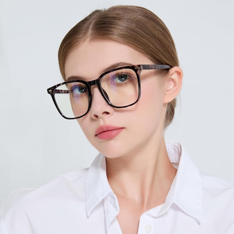 MACJERO Oversized Square Blue Light Blocking Glasses for Women Men, Anti-Fatigue Computer Monitor Gaming Glasses Reduce Eye Strain(Black Tortoise) - Image 5